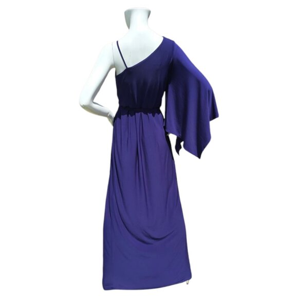 Dark Royal Blue One Shoulder Evening Gown ASOS sz 8 - Picture 6 of 9